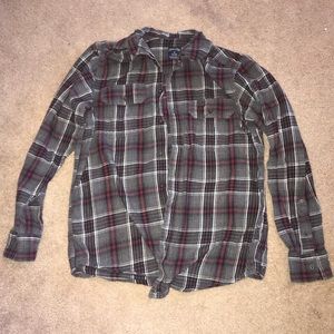 Gray and Red Men’s Flannel